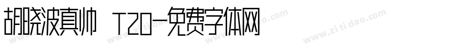 胡晓波真帅 T20字体转换